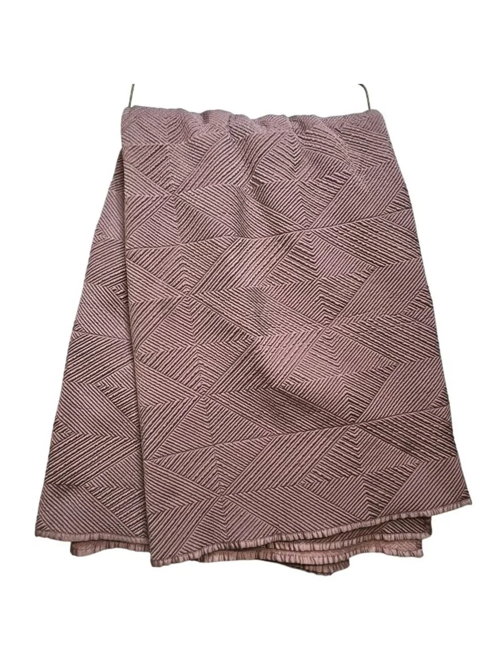Vintage Wamsutta Reversible Quilt Bliss European Blanket Pink Textured Chevron
